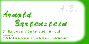 arnold bartenstein business card